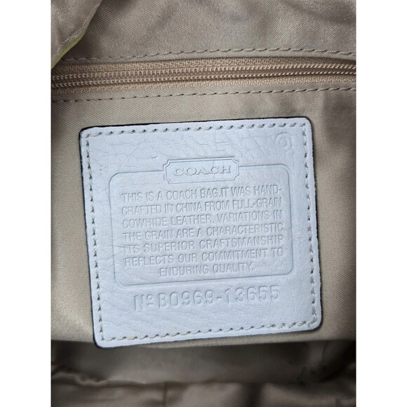 Coach Shoulder Bag Ali Leather Hobo B0969-13655 Soft Cream Winter White - Picture 8 of 9